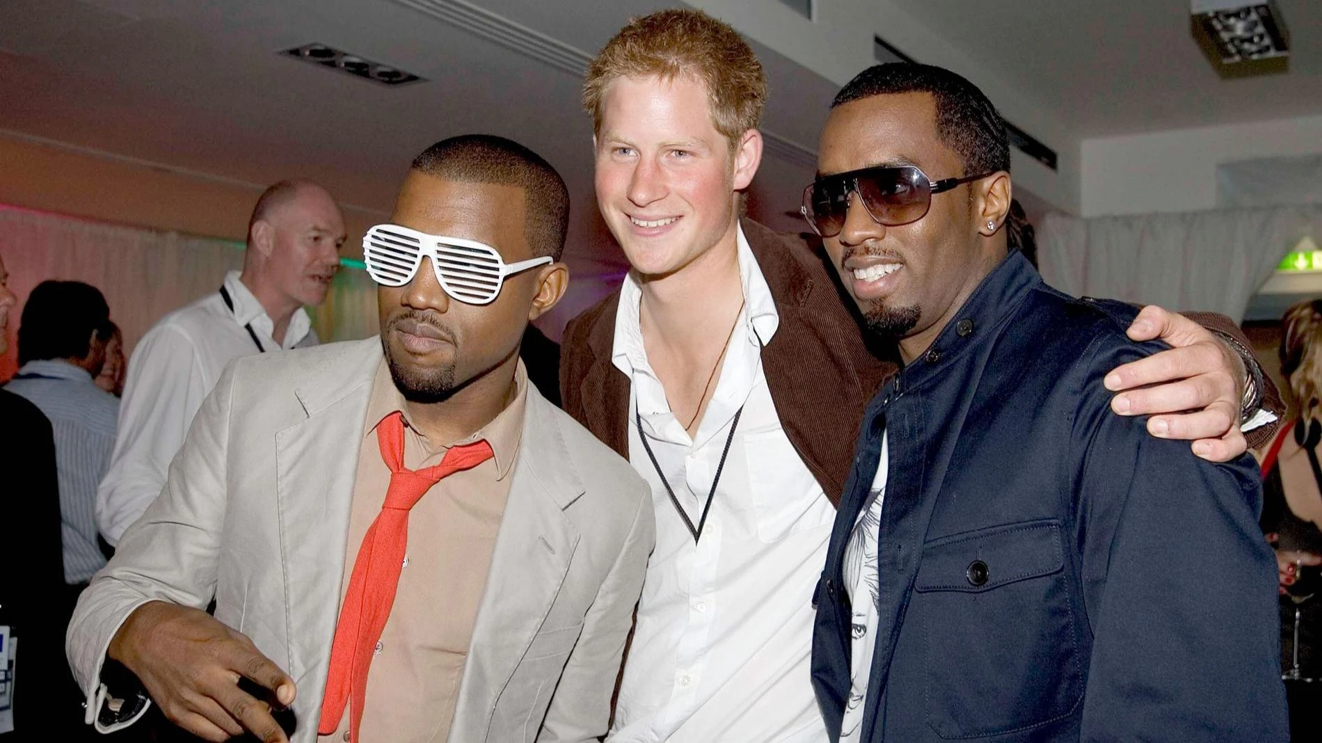 Канье Уэст, принц Гарри и P.Diddy (Шон Комбс). Фото: Getty Images