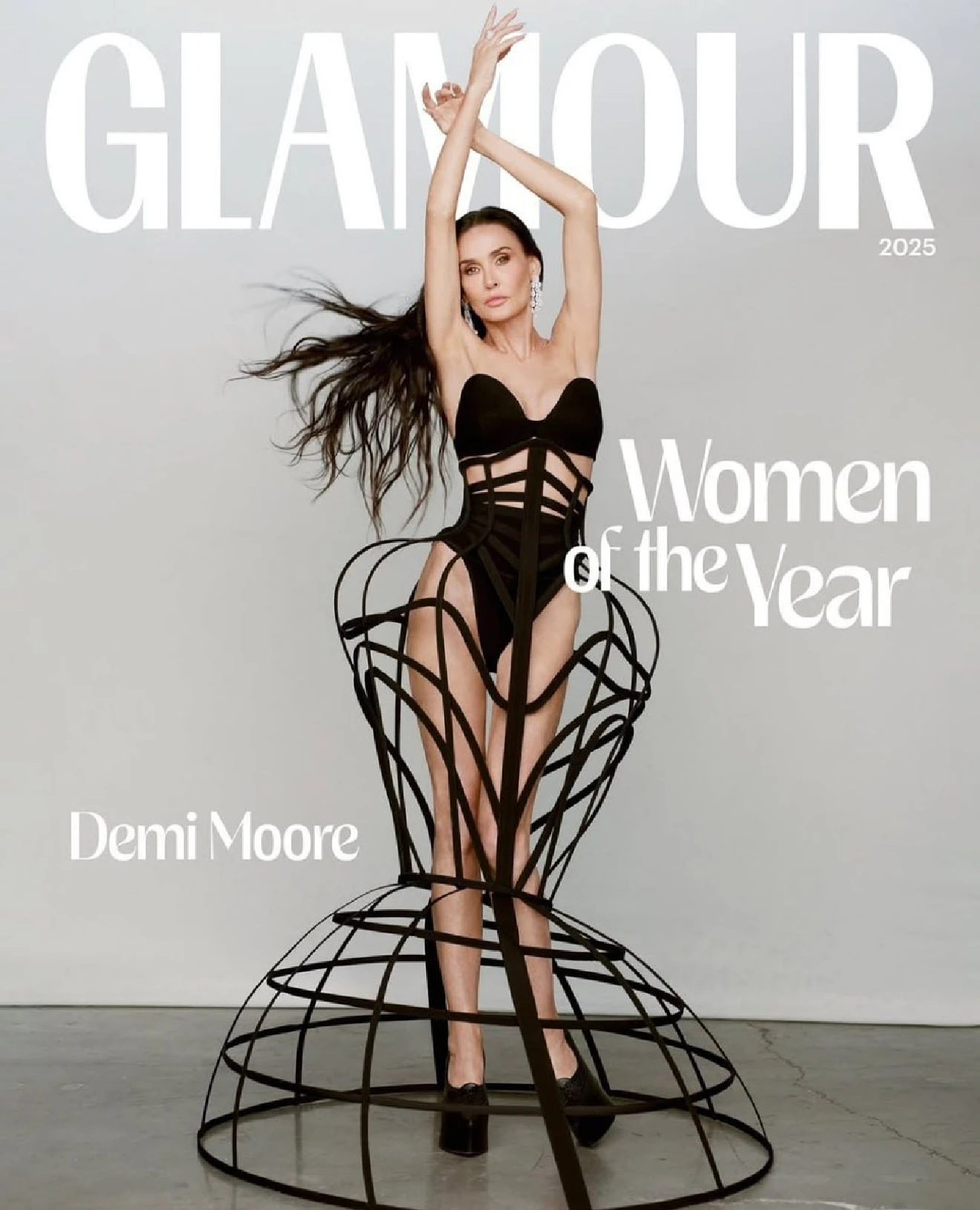 Деми Мур на обложке журнала Glamour. Фото: Instagram (Запрещён в РФ)