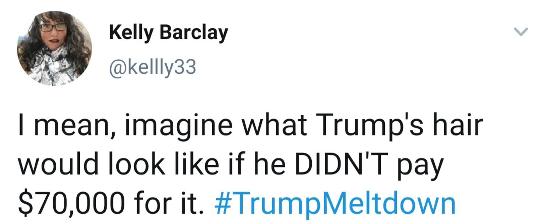 «Только представьте, как бы тогда выглядели волосы Трампа, если бы он НЕ заплатил за них $70 000»