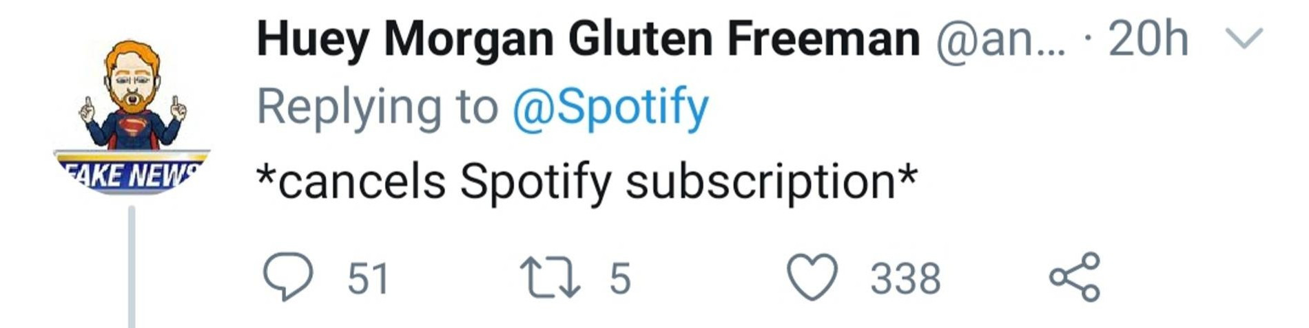 «Отменяю подписку на Spotify»