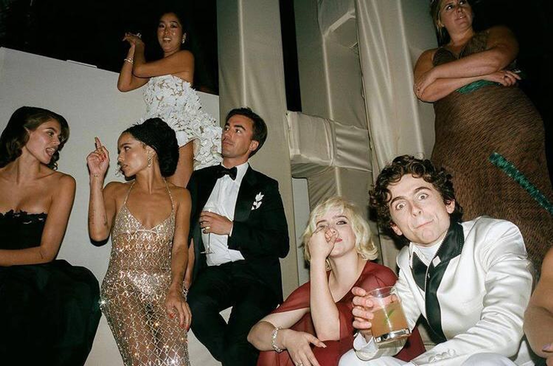 Зои Кравиц, Билли Айлиш, Тимоти Шаламе и Кайя Гербер на Met Gala 2021
Фото: Getty Images