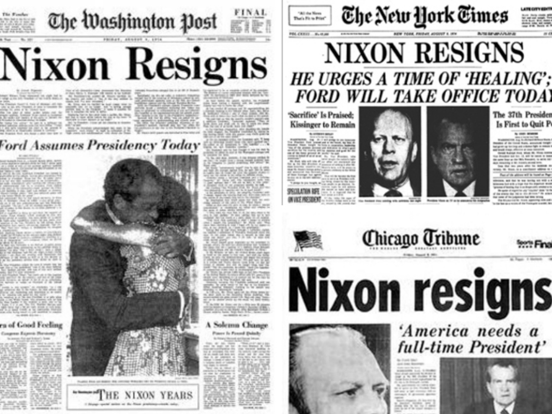 Газета Washington Post после отставки Ричарда Никсона. Источник:
Investigative Impact - Global Investigative Journalism Network