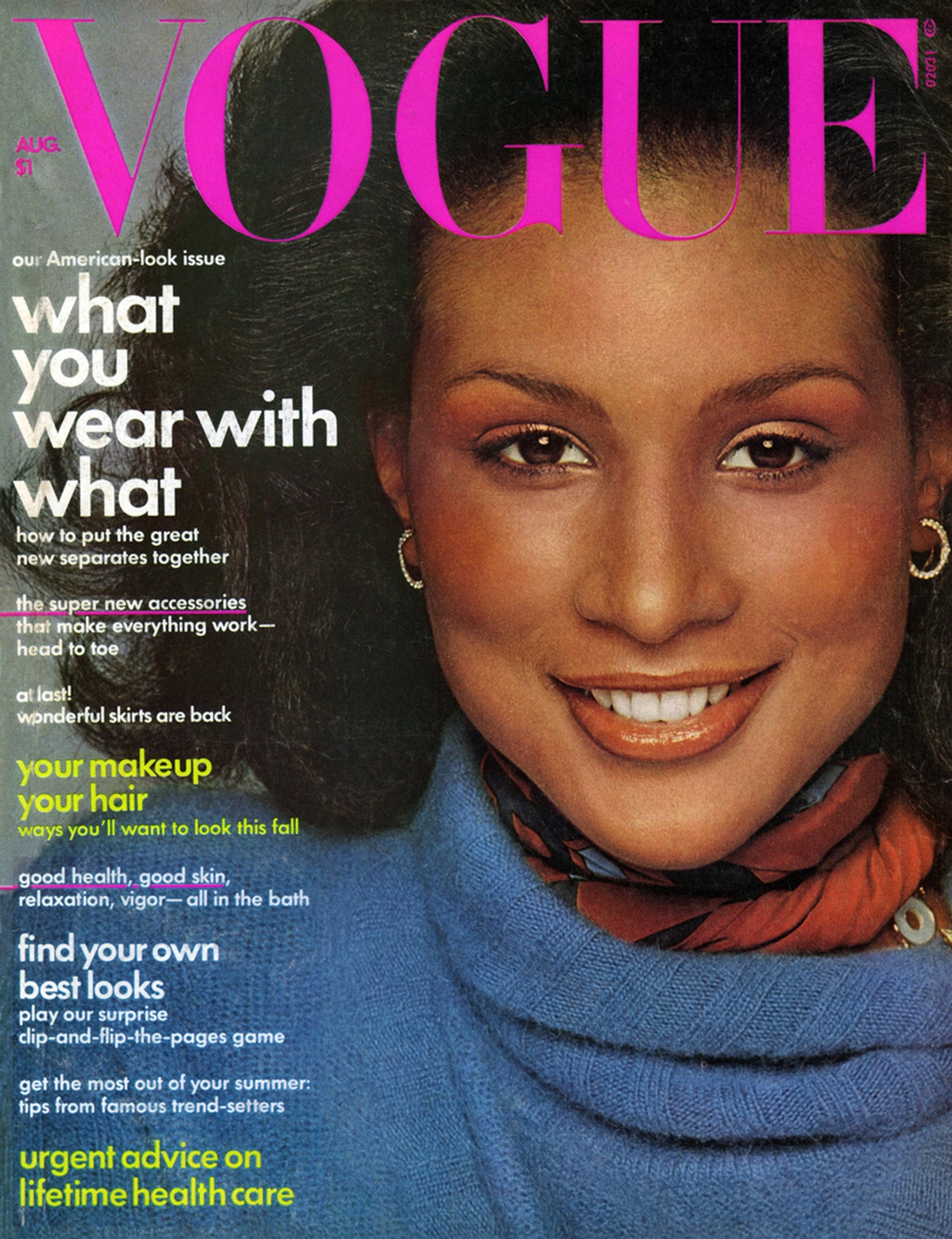 Беверли Джонсон на обложке Vogue, август 1974 Фото: Vogue