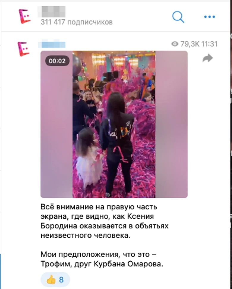 Публикации в СМИ и Telegram-каналах о том, что Трофим Симищенко встречается с Ксенией Бородиной