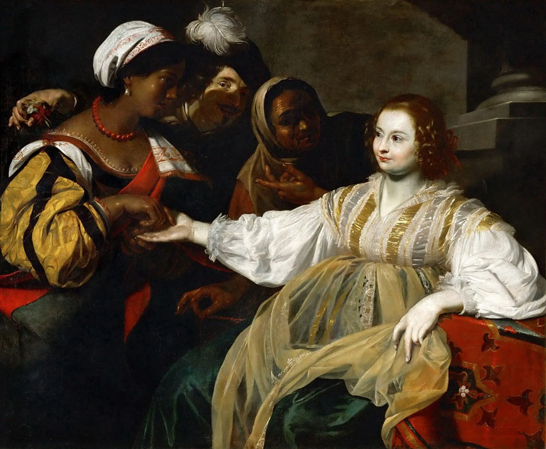 Николя Ренье. Сцена с гаданием, 1625 г. Источник: Web Gallery of Art