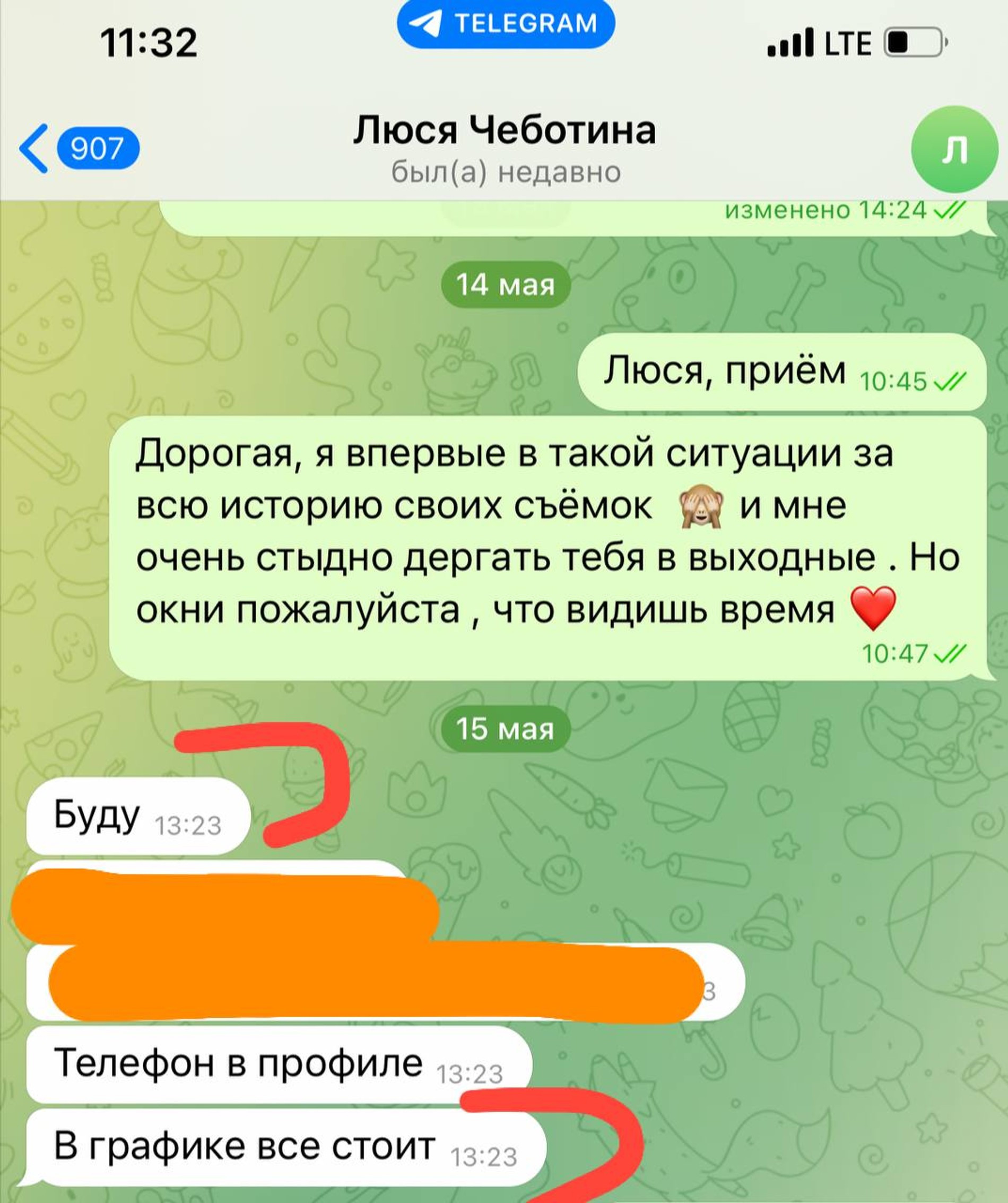 Скриншоты переписки, которые предоставила Ида