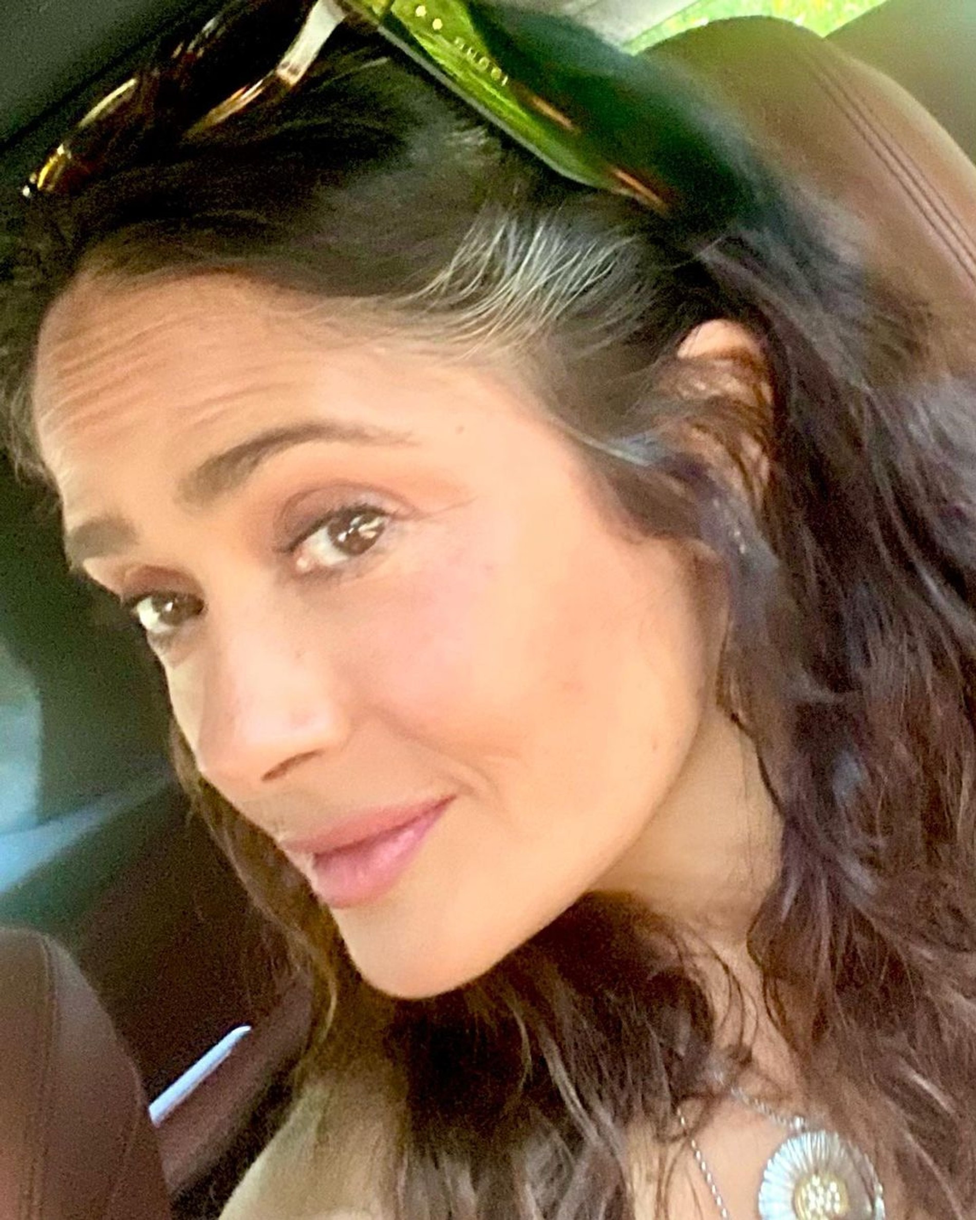 Сальма Хайек честно показала подписчикам седые волосы. Фото: Инстаграм* @salmahayek