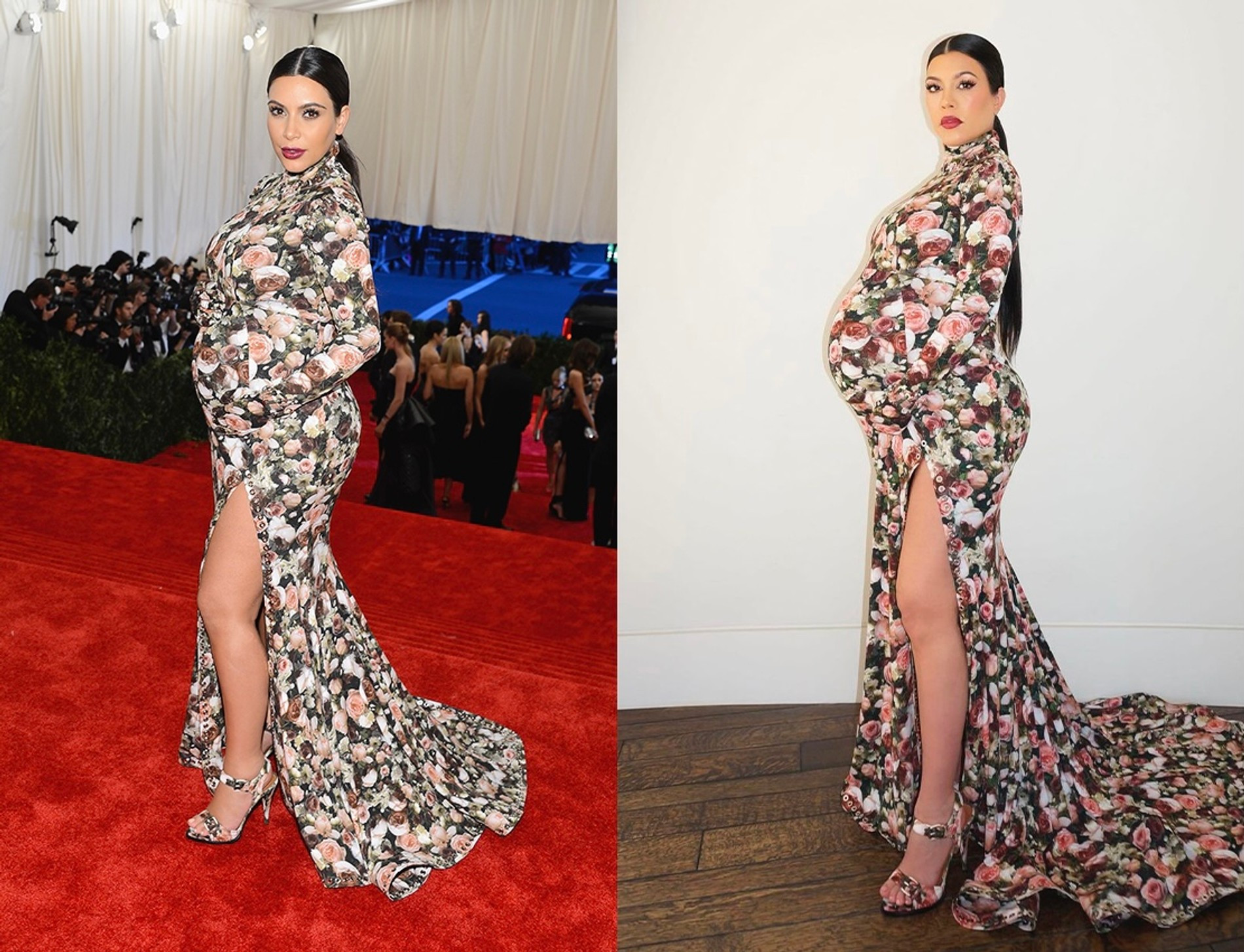 Ким и Кортни Кардашьян: найдите 10 отличий. Фото: Getty Images / Инстаграм* @kourtneykardash
