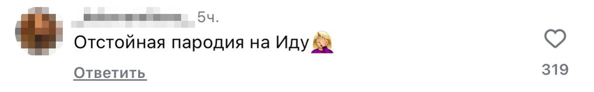 Комментарий подписчика под видео Надин Серовски и Виктории Бони