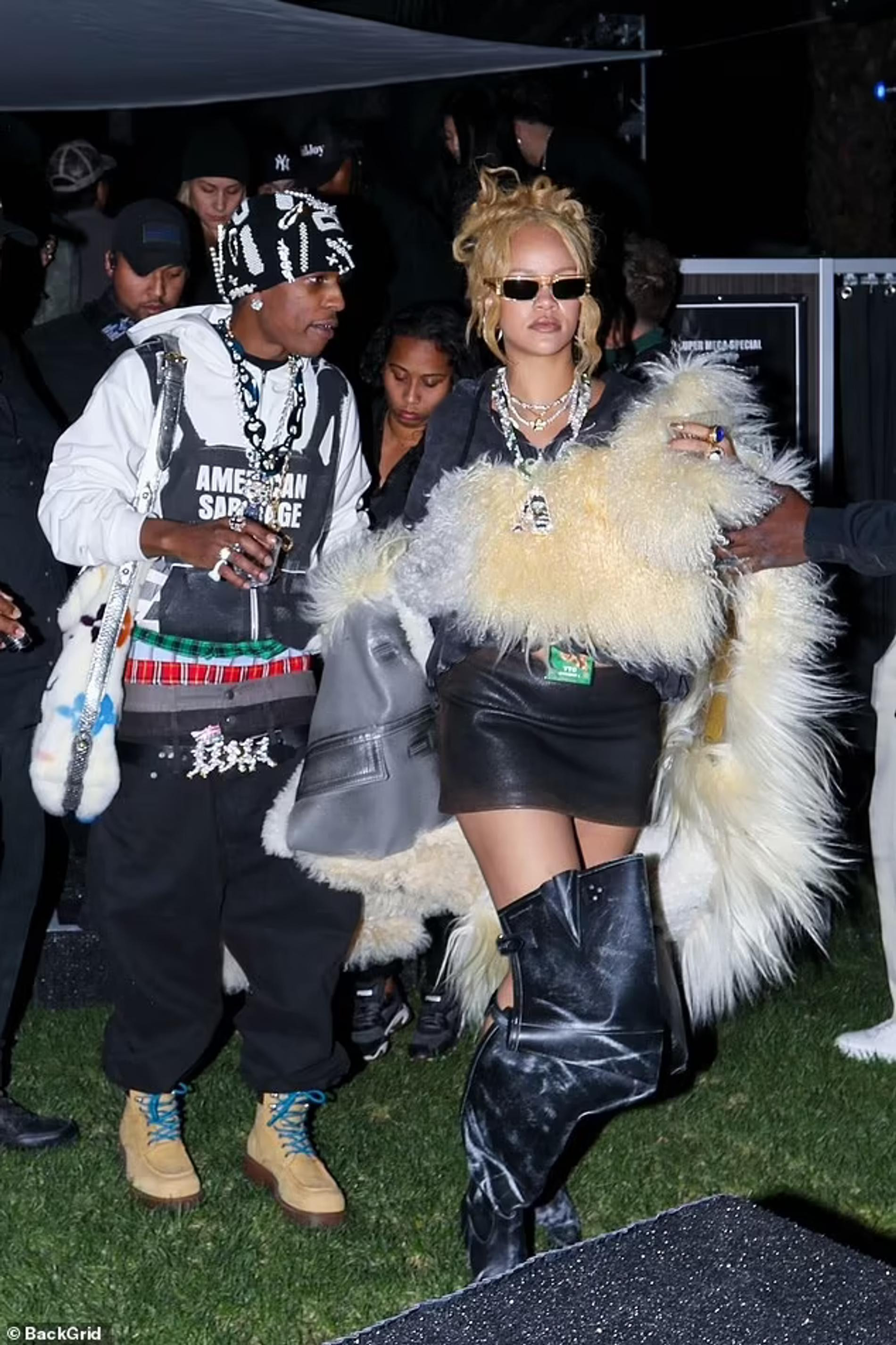 Рианна и A$AP Rocky на фестивале Coachella. Фото: BackGrid