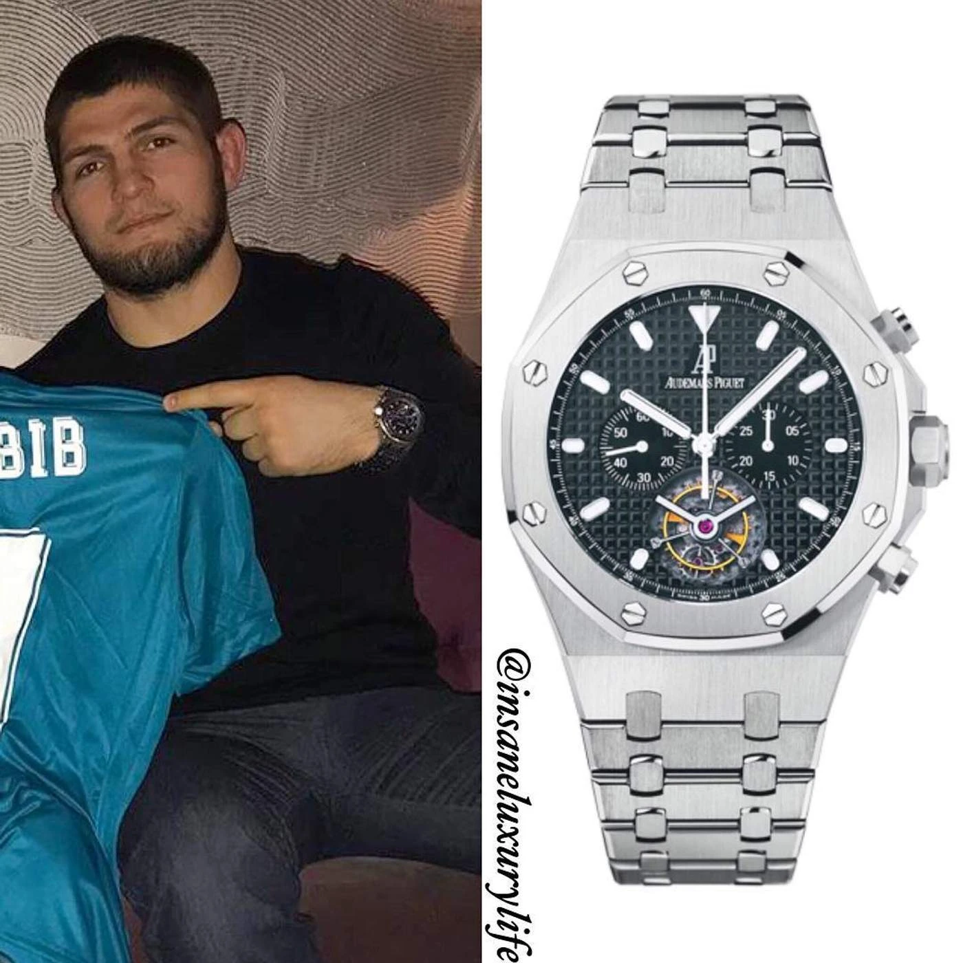 Хабиб в Audemars Piguet Royal Oak. Цена — $ 209 400 (13,1 млн)