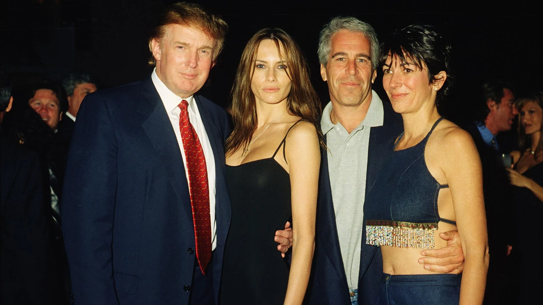 Дональд и Мелания Трамп, Джеффри Эпштейн и Гислейн Максвелл. Фото: Getty Images