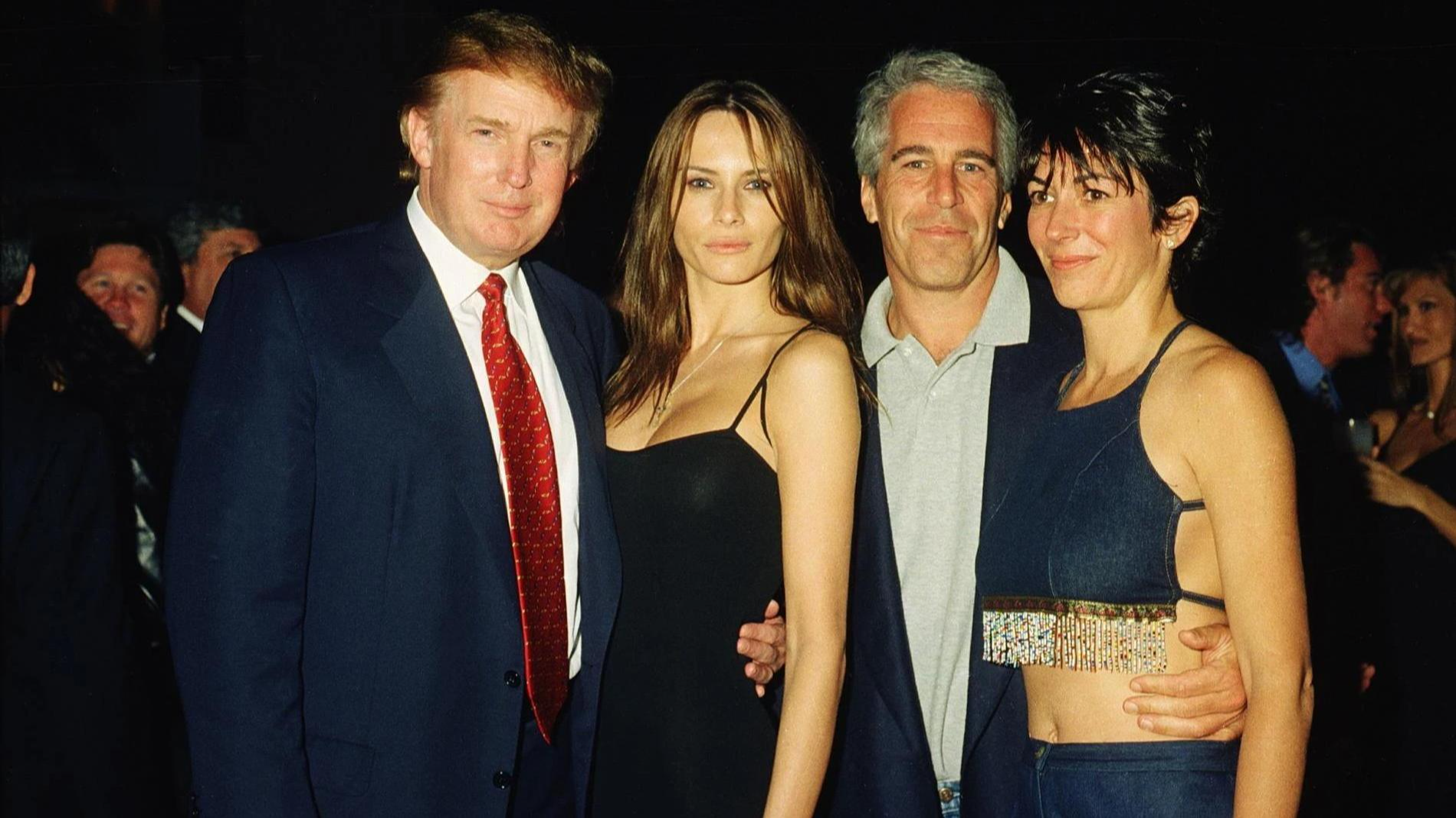 Дональд и Мелания Трамп, Джеффри Эпштейн и Гислейн Максвелл. Фото: Getty Images