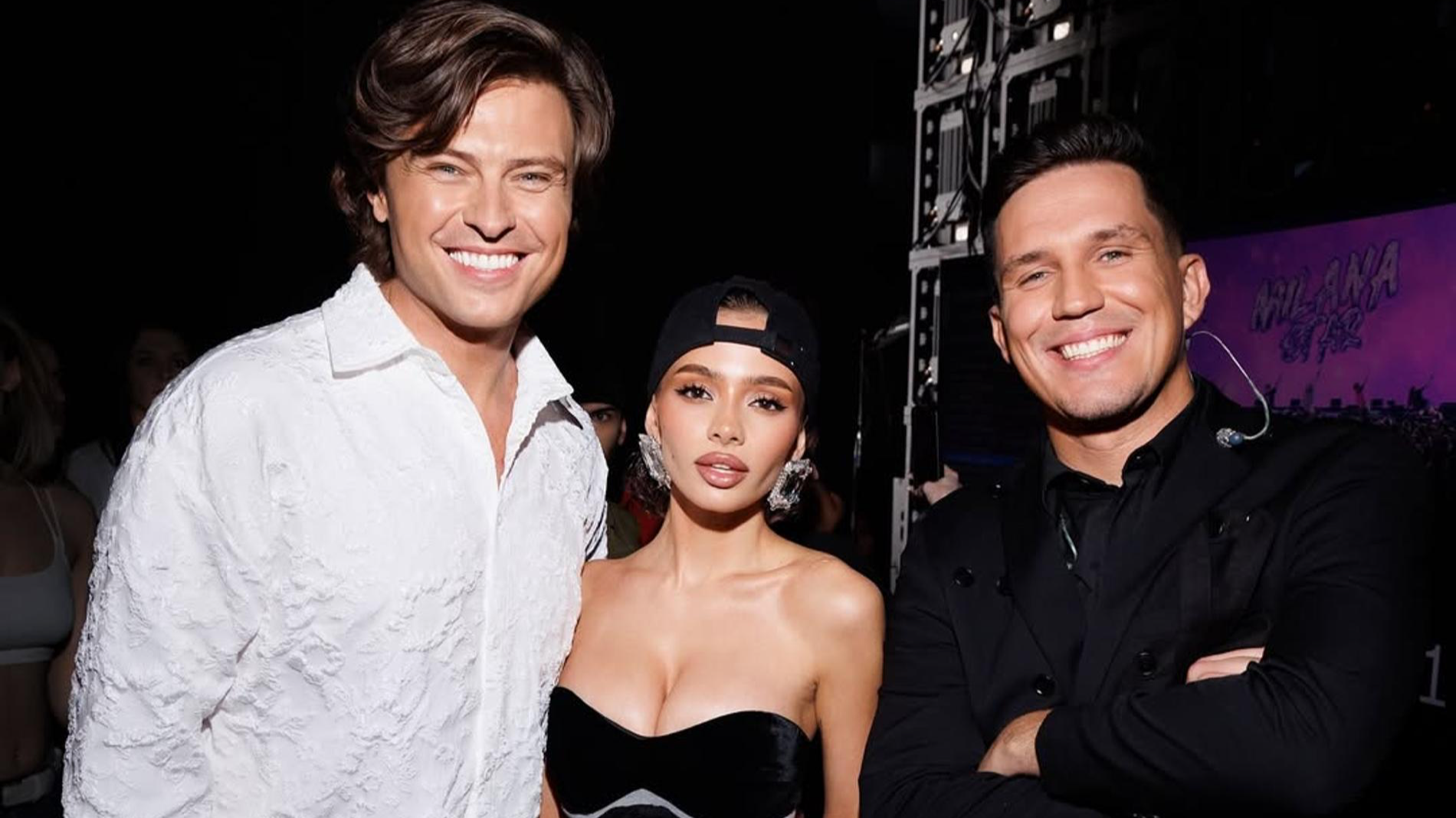 Прохор Шаляпин, Валя Карнавал и Дима Масленников на премии Жара Media Awards. Фото: Инстаграм (запрещён в РФ) @shalyapin_official