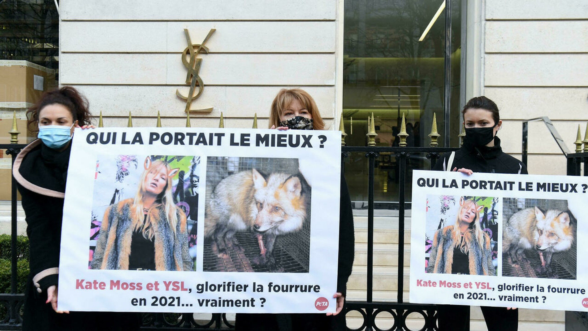 Акция протеста против использования животного меха в изготовлении одежды. Фото: France 24