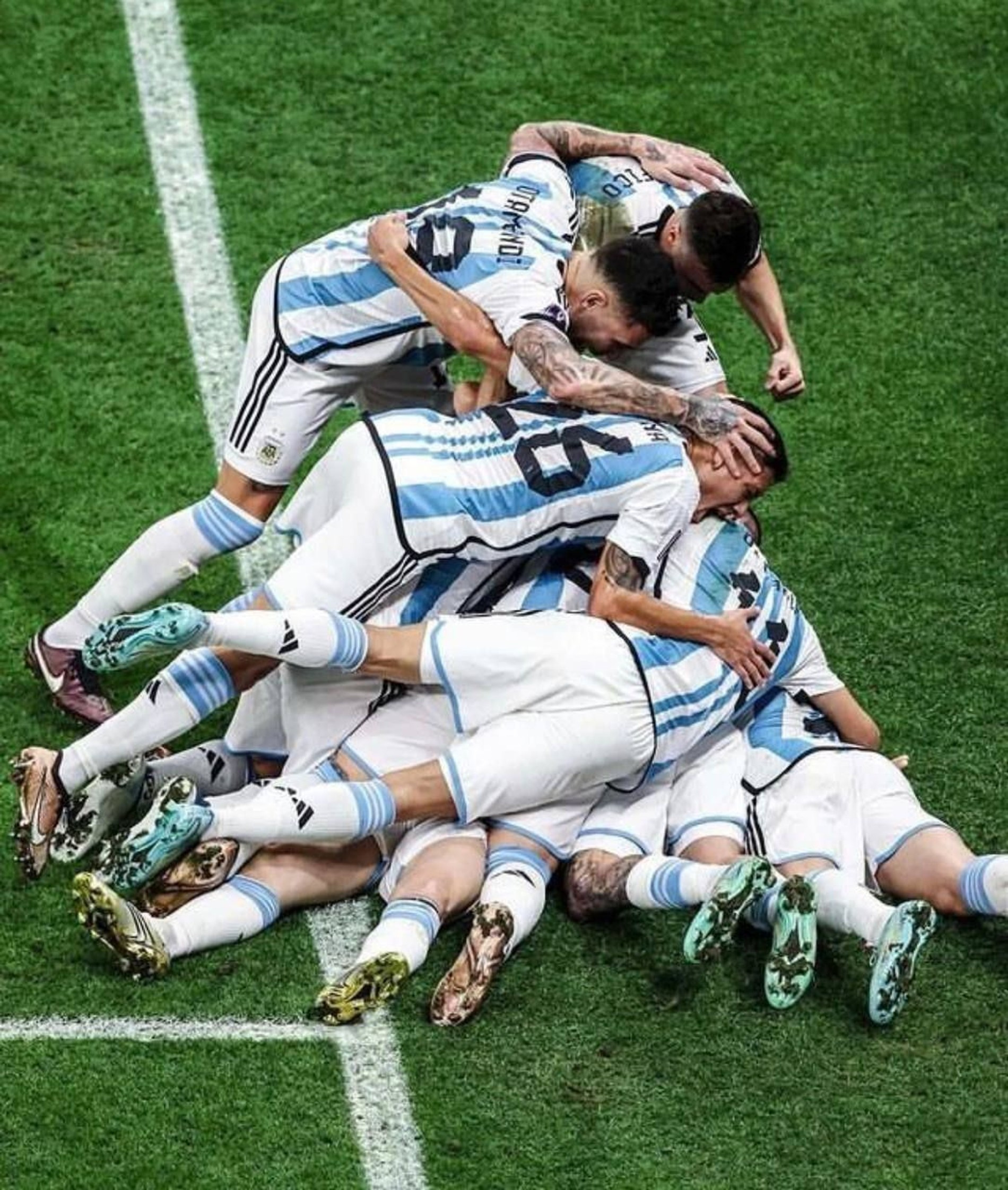 Сборная Аргентины празднует победу в финале
Фото: Getty