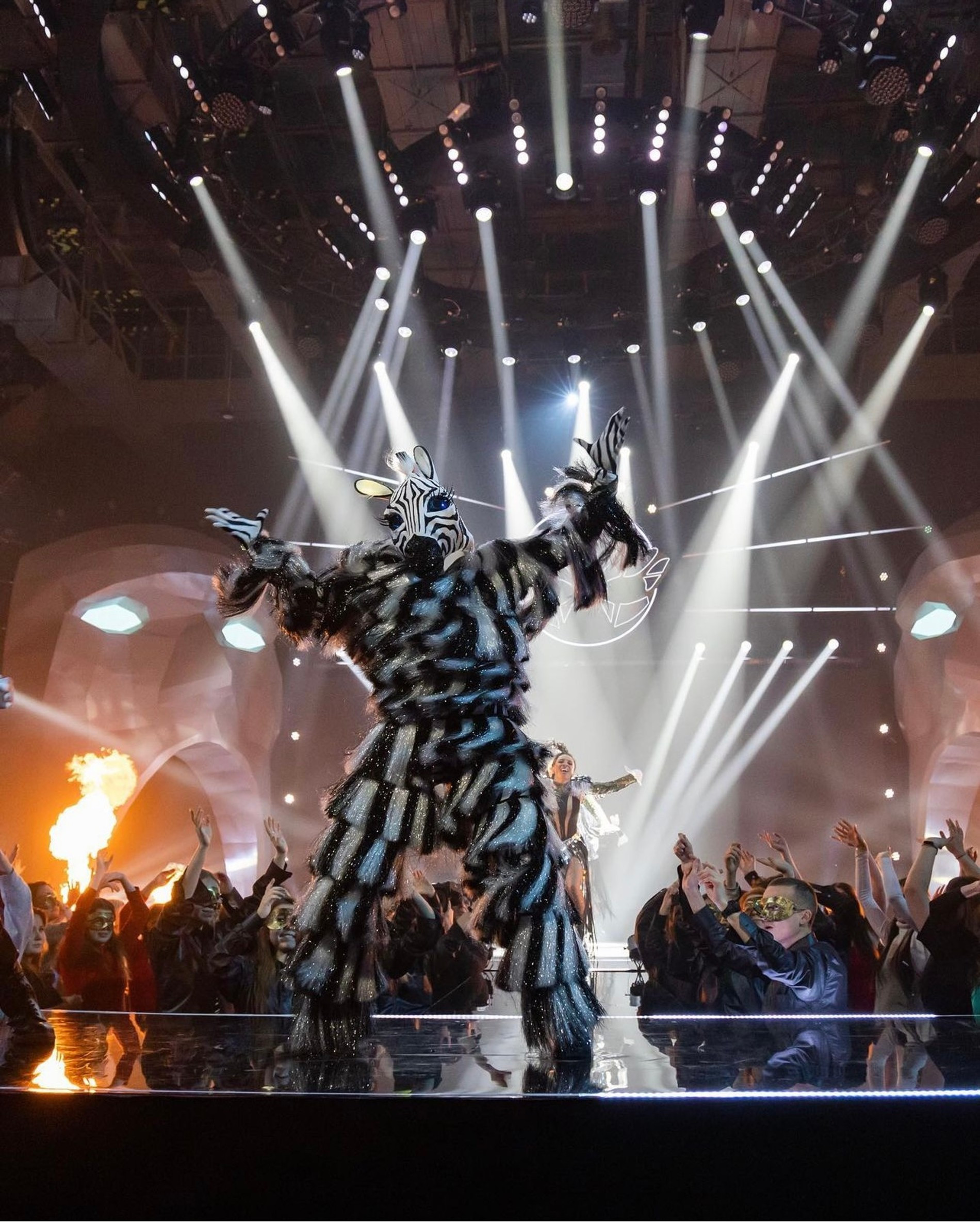 Катя Адушкина в костюме Зебры на шоу «Маска. Танцы»
Фото: Инстаграм (запрещен в РФ)