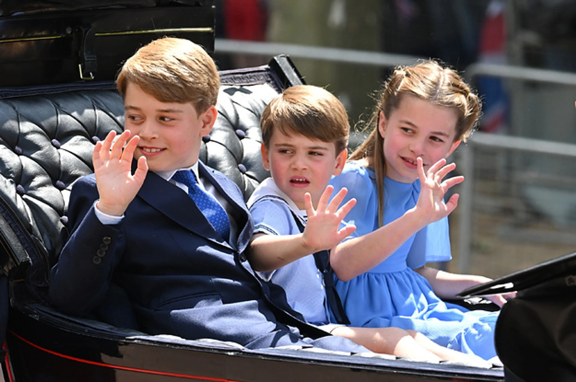 Принц Джордж, принц Луи и принцесса Шарлотта. Фото: Getty Images