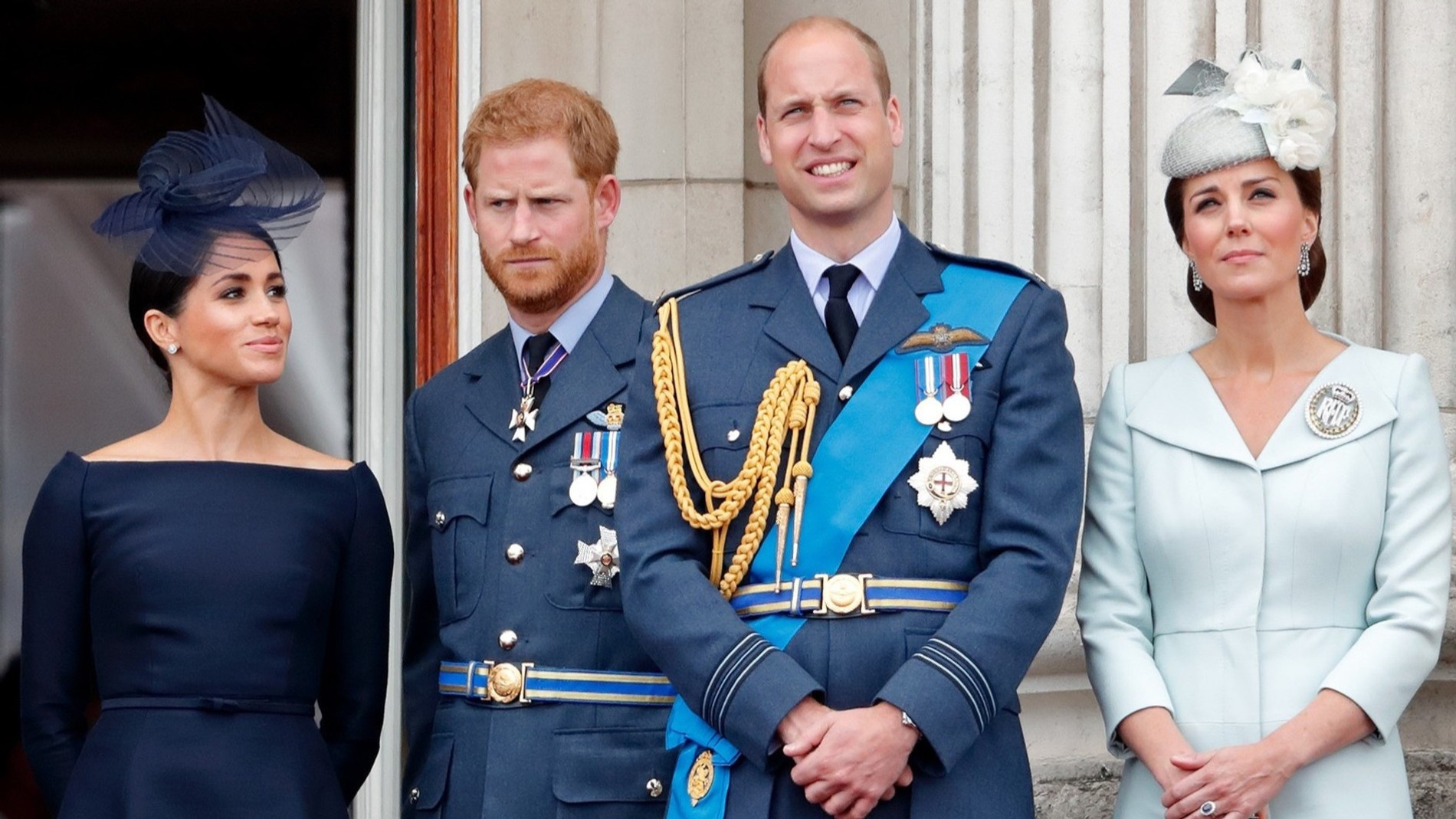 Меган Маркл, Кейт Миддлтон и принцы Гарри и Уильям. Фото: Getty Images