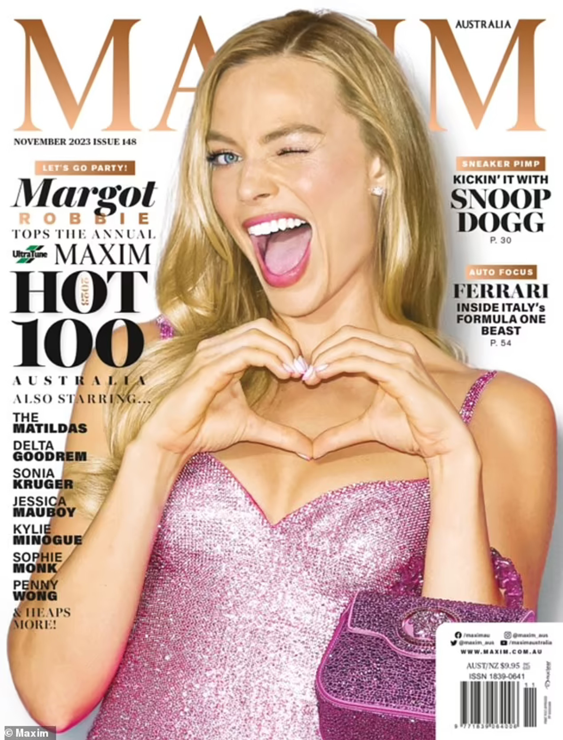 Марго Робби на обложке журнала Maxim. Фото: Daily Mail