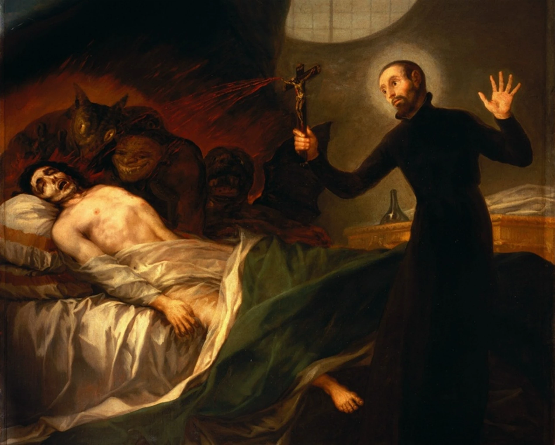 Франсиско де Гойя. Святой Франциск Борджиа изгоняет демонов из умирающего, 1788 г. Источник: Wikipedia Commons