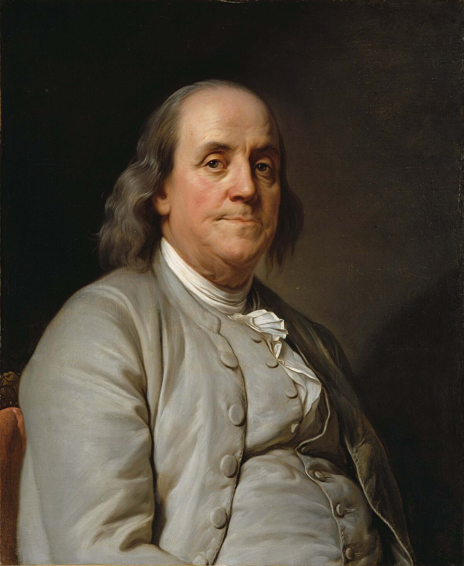 Жозеф Дюплесси. Портрет Бенджамина Франклина, 1785 г. Источник: Wiki 