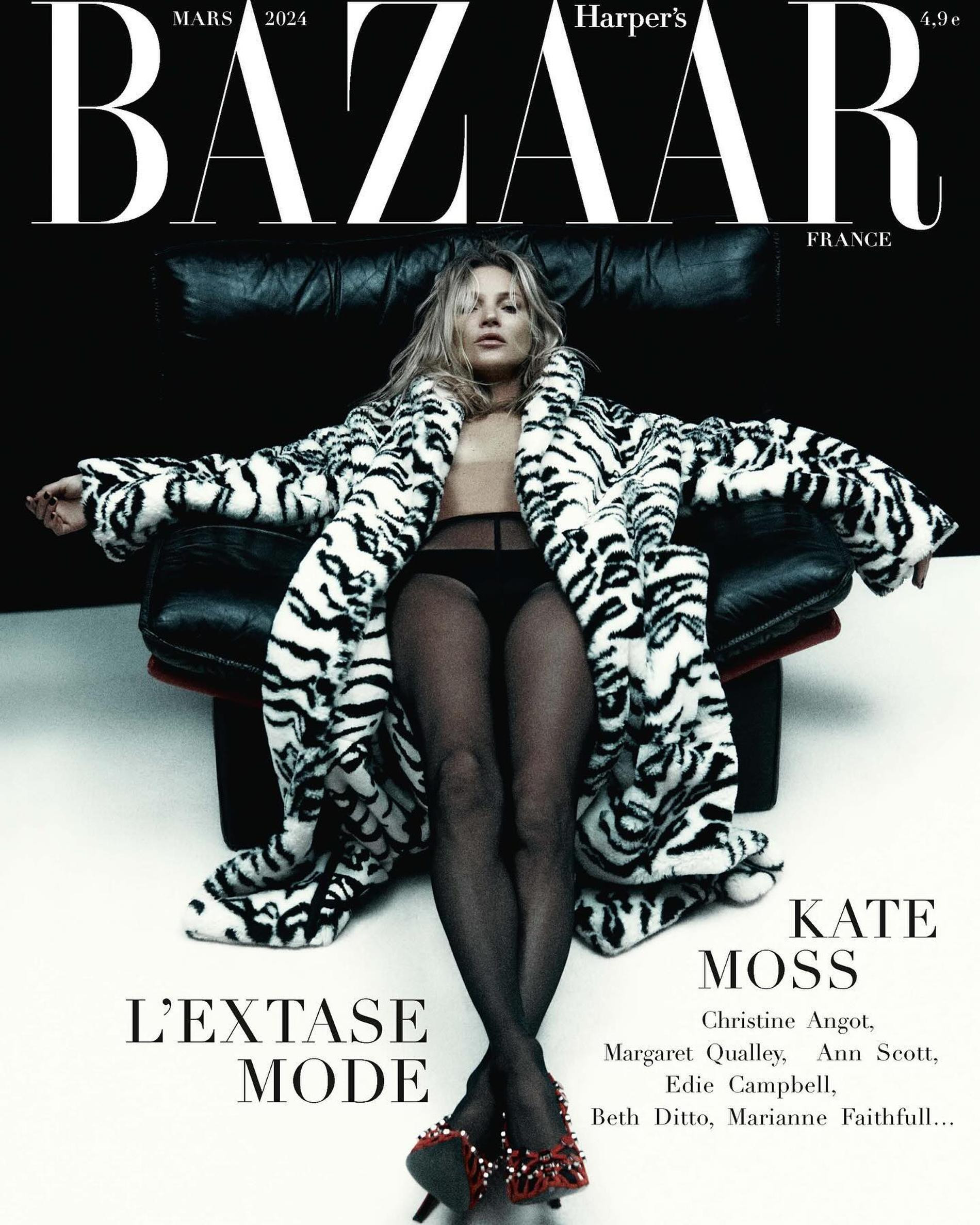 Кейт Мосс на обложке Harper's Bazaar France. Фото: Инстаграм* @bazaarfrance
