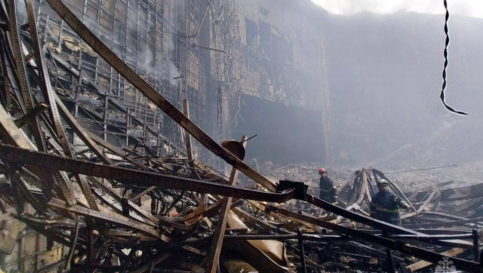 Сгоревший концертный зал «Крокус Сити Холла». Фото: Getty Images