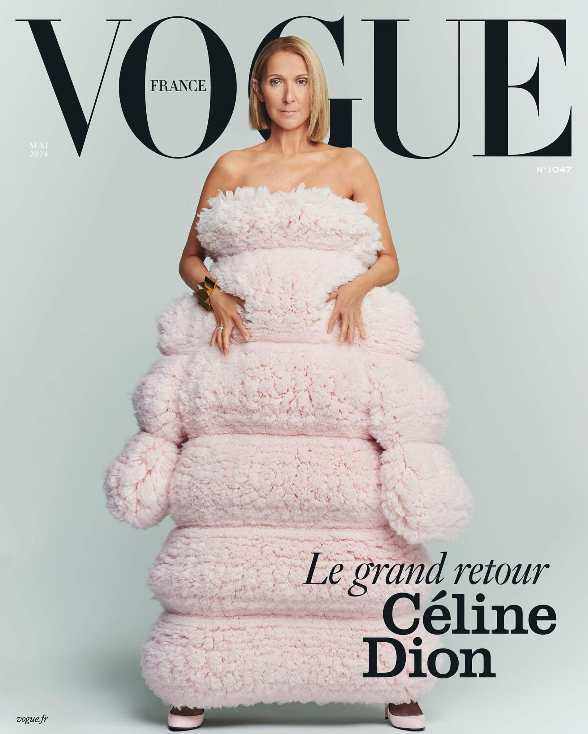 Селин Дион на майской обложке Vogue. Фото: Vogue France