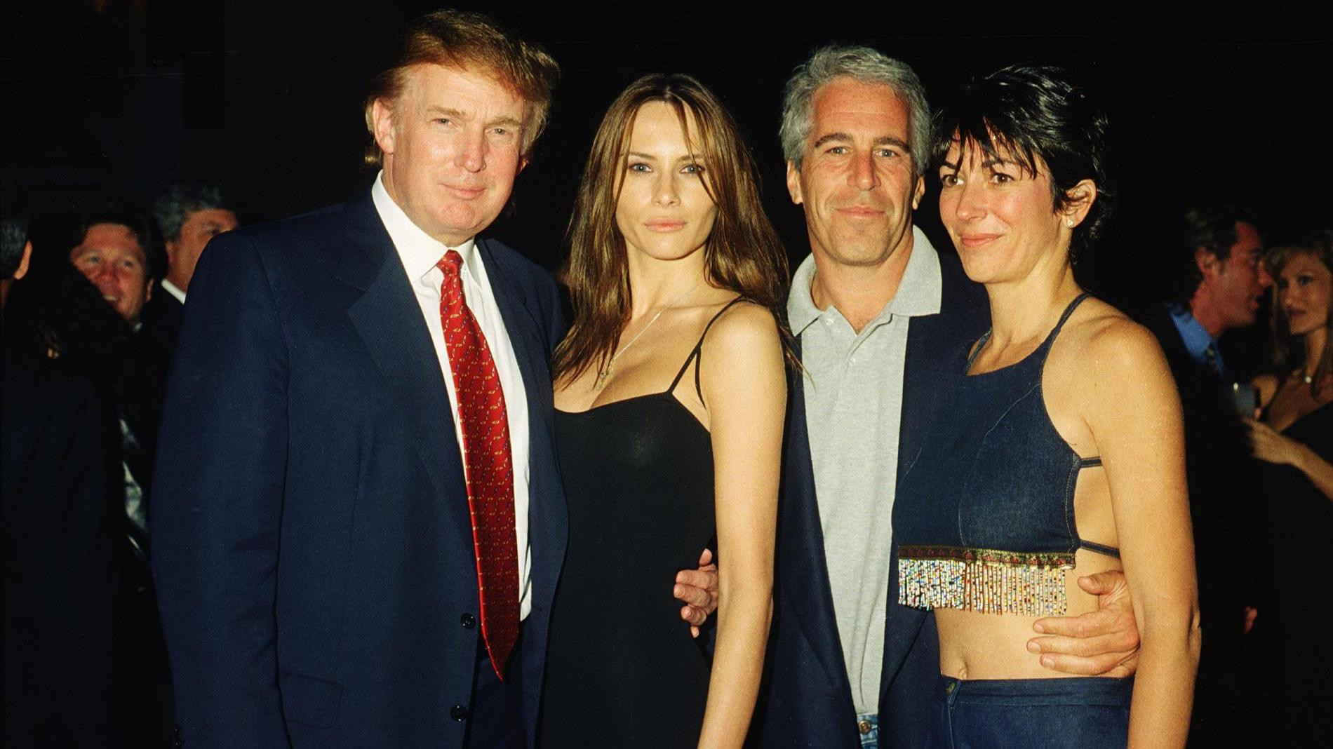 Дональд и Мелания Трамп, Джеффри Эпштейн и Гислейн Максвелл. Фото: Getty Images