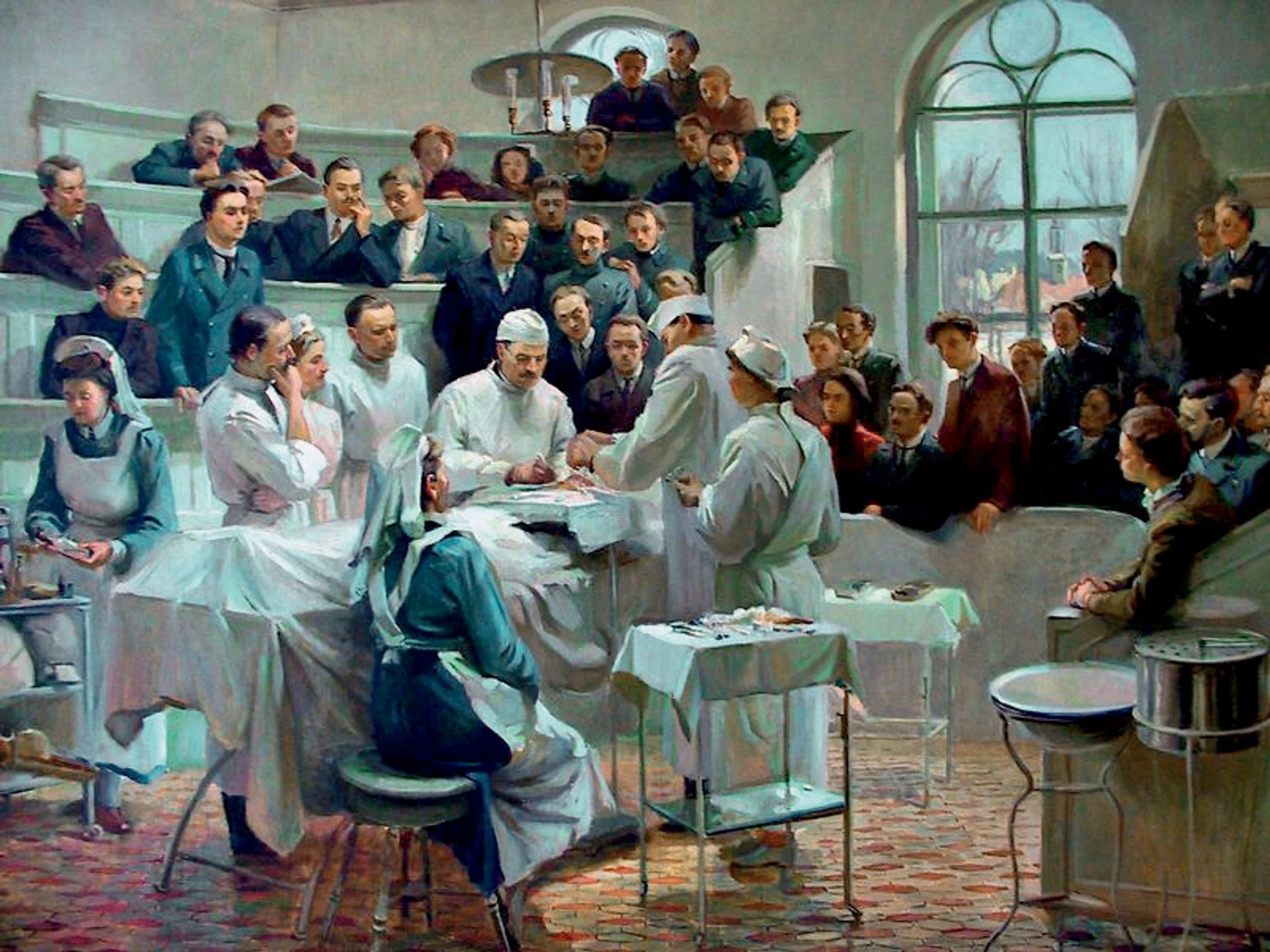 История медицинского образования. А.И. Куинджи. Показательная операция в клинике пирогов.