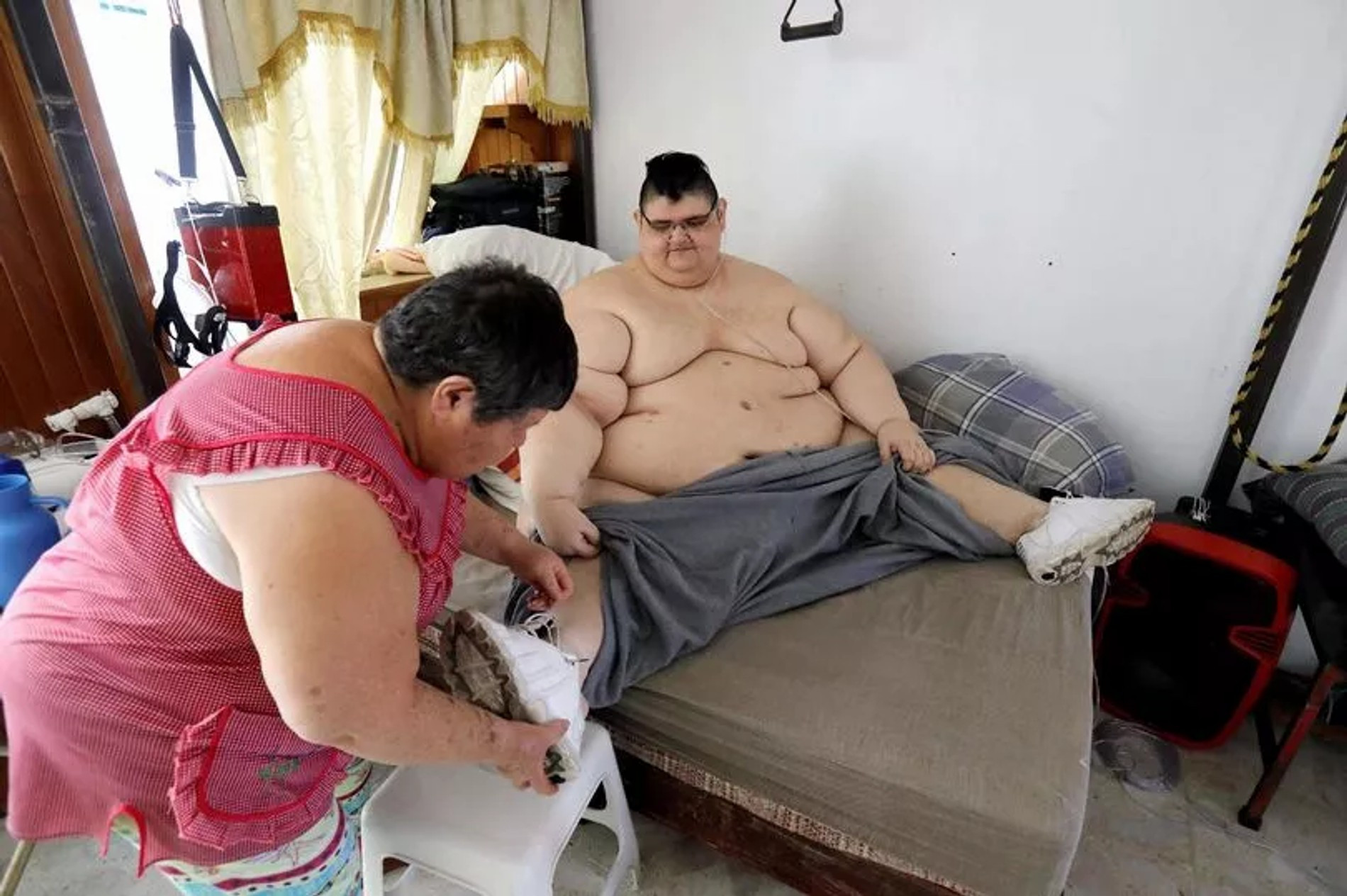 Самого жирного человека. Хуан Педро Франко 600 кг. Хуан Педро Франко самый толстый человек. Хуан Педро Франко Салас 2018.
