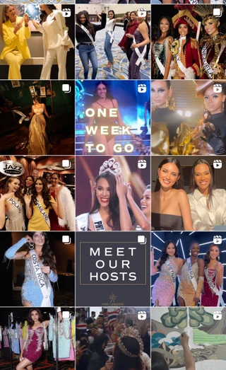 Отсутствие фотографий Анны Линниковой в официальном аккаунте конкурса в Инстаграме (запрещен в РФ)