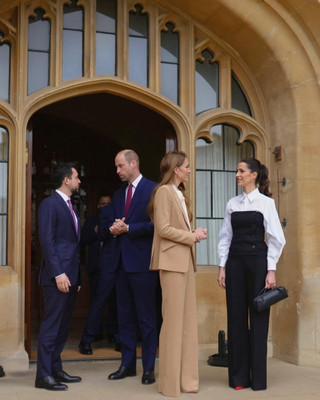 Кейт Миддлтон и принц Уильям с принца Хусейном и его супругой Раджвой. Фото: Инстаграм (запрещён в РФ) @alhusseinjo