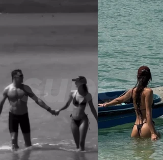 Слева — публикация Олега Майами с предполагаемой возлюбленной во время отдыха в Таиланде, справа — фото Эмилии Шрамко. Коллаж: Super