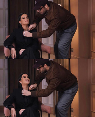 Ксения Бородина и Алеко на съемках интервью для YouTube-канала Надежды Стрелец. Источник: Инстаграм (запрещен в РФ) / aleko_n