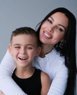 Оксана Самойлова с сыном Давидом. Фото: Инстаграм (запрещён в РФ) @samoylovaoxana