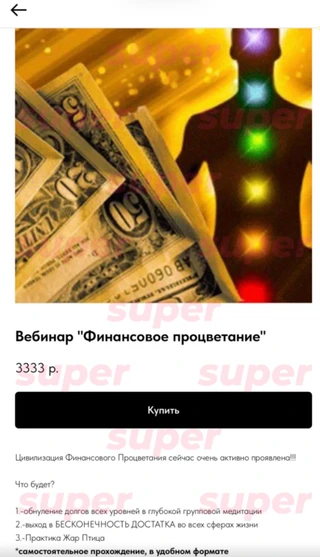 Описание одного из вебинаров Светланы Чекалиной. Фото: сайт героини материала