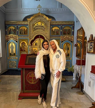 Анастасия Волочкова с крестницей. Фото: ТГ-канал volochkova_anastasiya