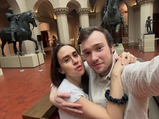 Татьяна Плаксина и Артём Москвин. Фото: Инстаграм (запрещён в РФ) @artemmoskvinart