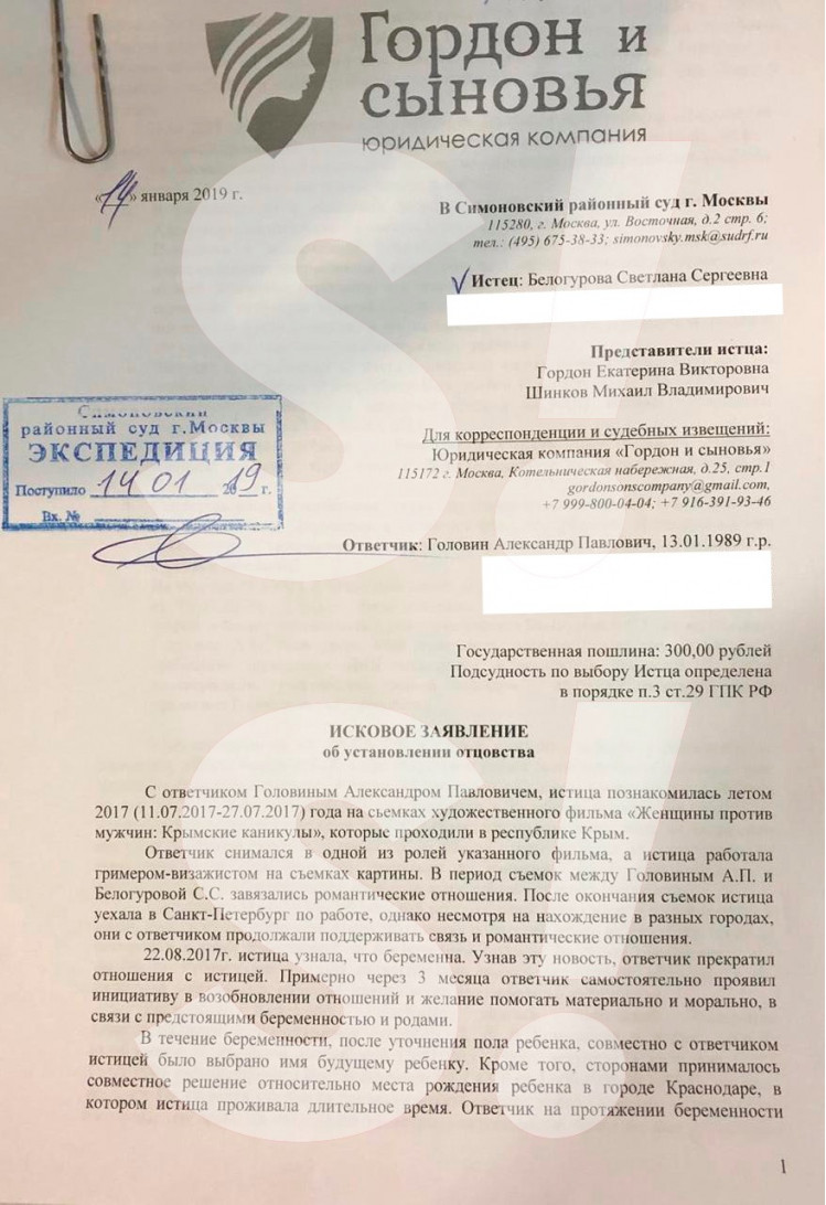 Исковое заявление на установление отцовства. Фото: SUPER