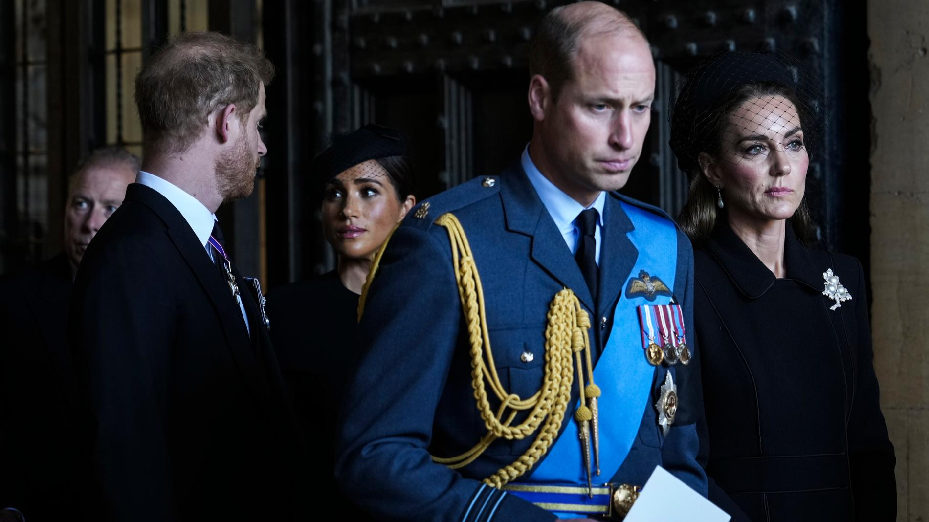 Принц Гарри, Меган Маркл, принц Уильям и Кейт Миддлтон. Фото: Getty Images
