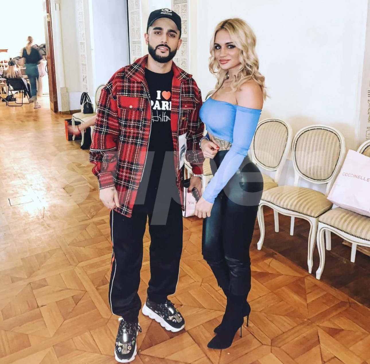 Вероника Нестерова и Гусейн Гасанов на съёмках. Фото: Инстаграм (запрещен в РФ) @lady_bro_official