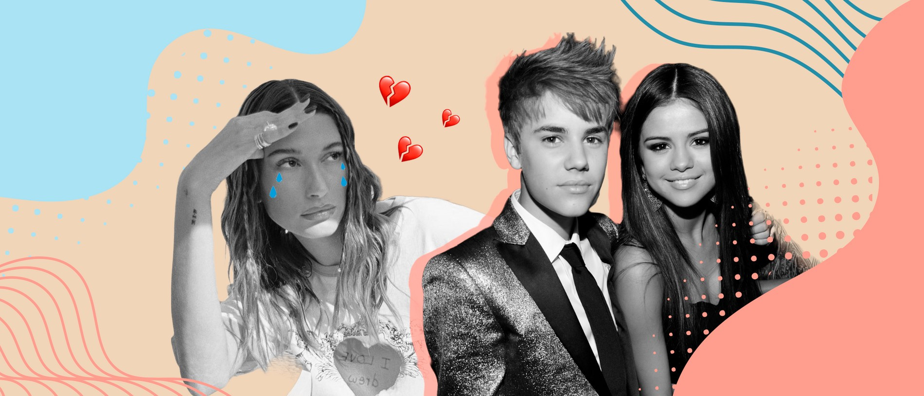 Фото: Инстаграм (запрещен в РФ) Хейли Бибер, фан-клуб Джастина и Селены Вконтакте, коллаж Super