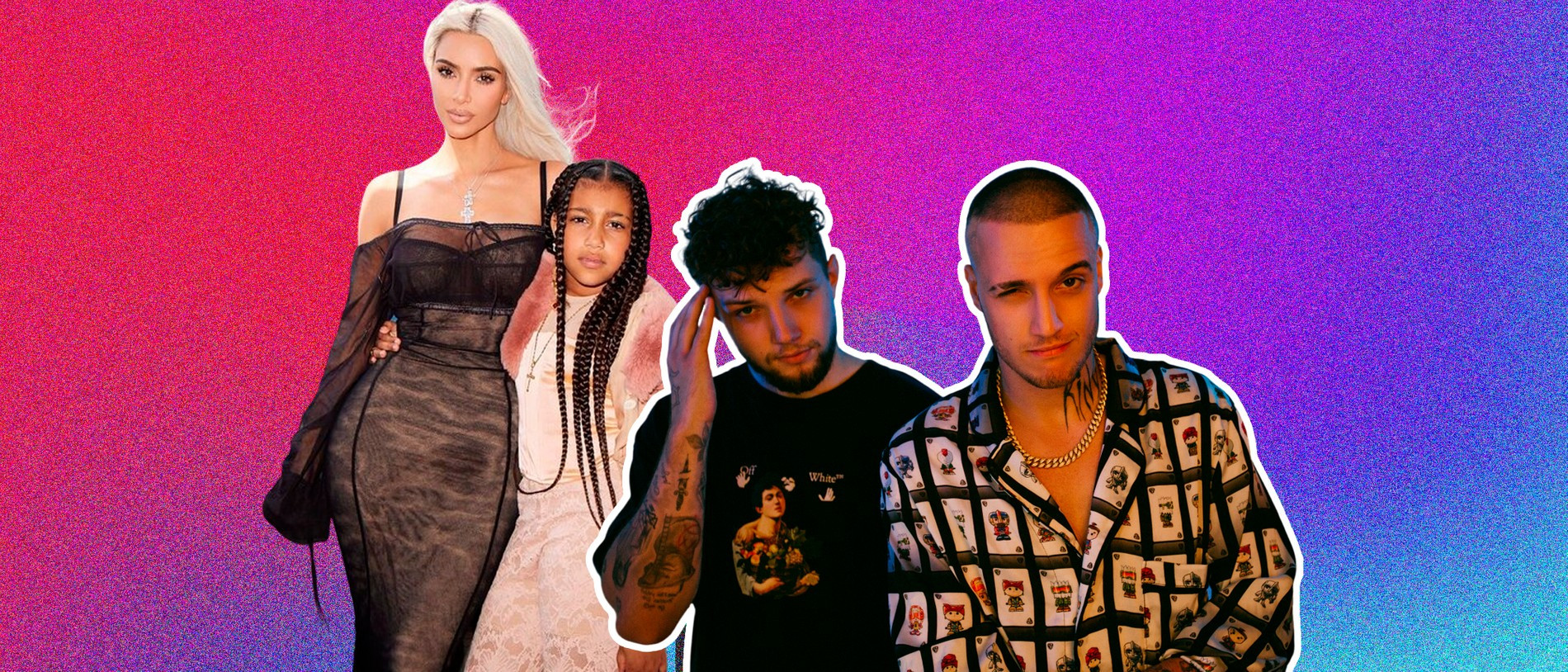  Ким Кардашьян с Норт и ALEX&RUS
 Коллаж: Super 