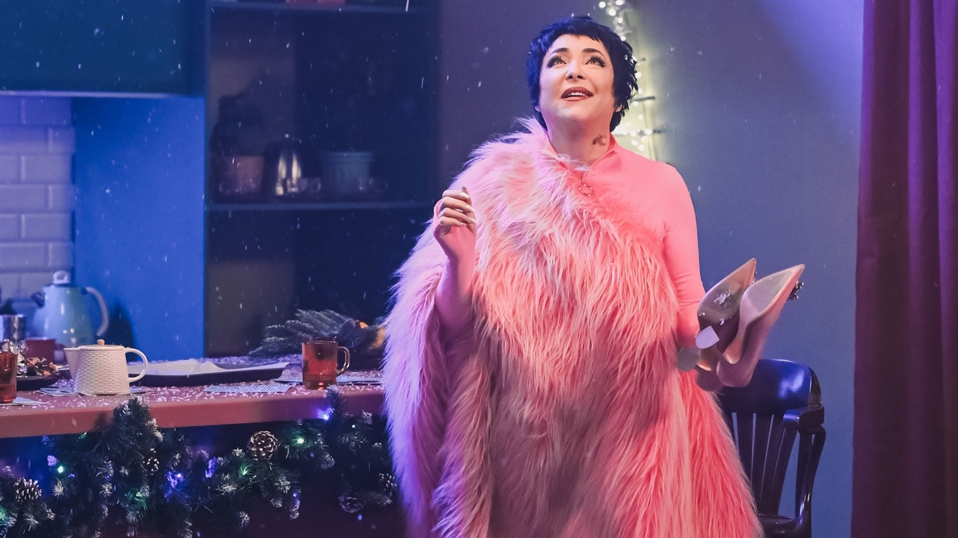 Лолита Милявская на съемках новогоднего шоу «VK под шубой» 
Фото: Super.ru / Александра Марченко 