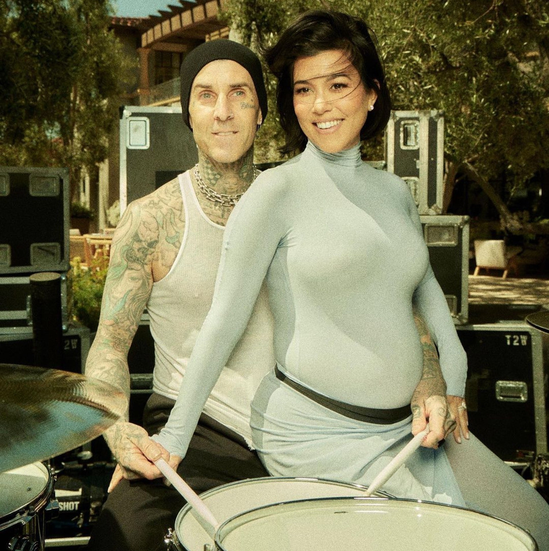 Трэвис Баркер и Кортни Кардашьян. Фото: Инстаграм* @kourtneykardash