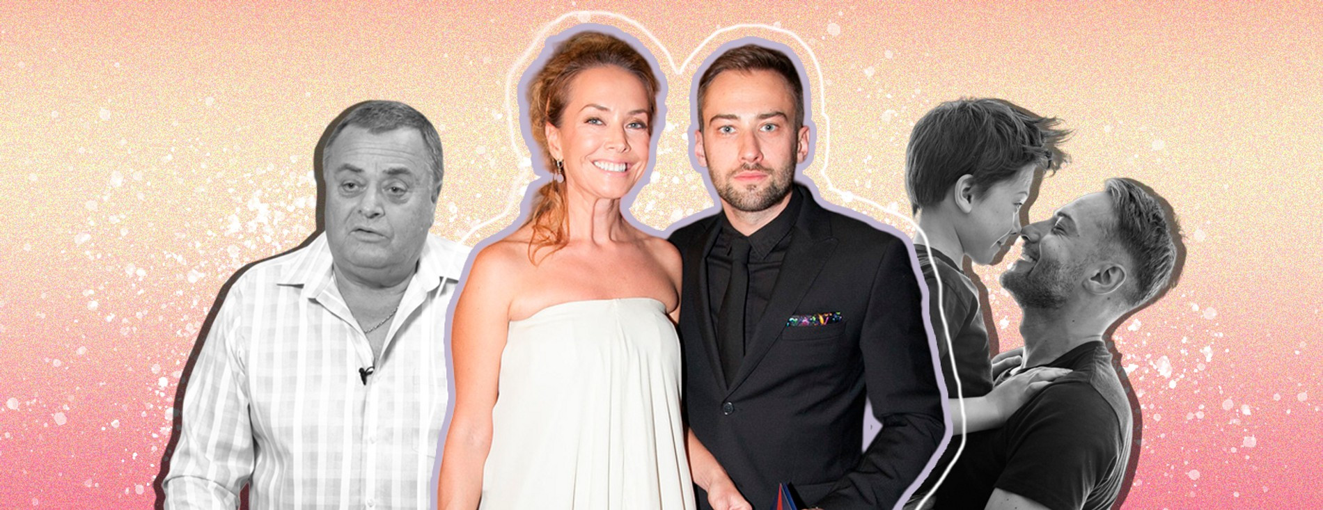 Жанна Фриске, Дмитрий Шепелев, их сын Платон, Владимир Копылов. Коллаж Super