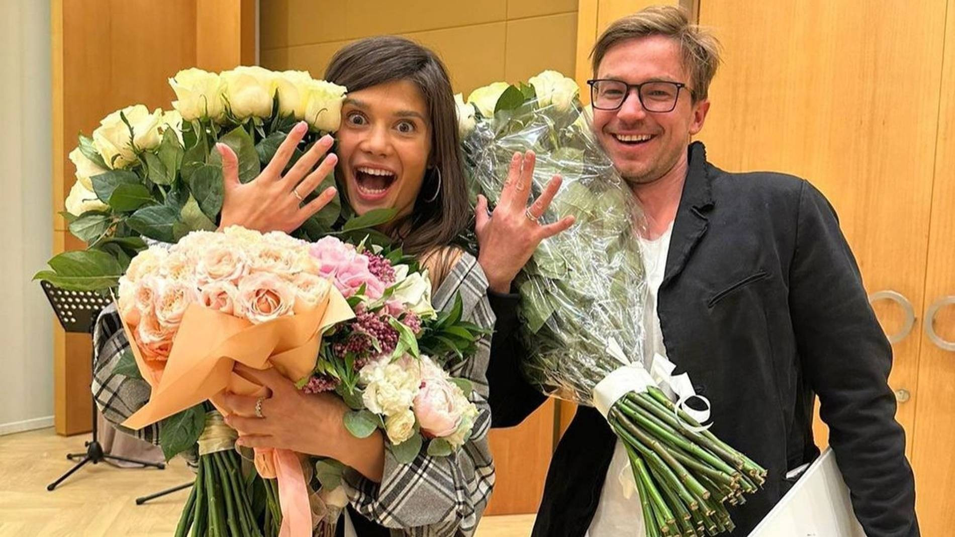 Александр Петров с супругой Викторией Антоновой. Фото: Инстаграм* @actorsashapetrov