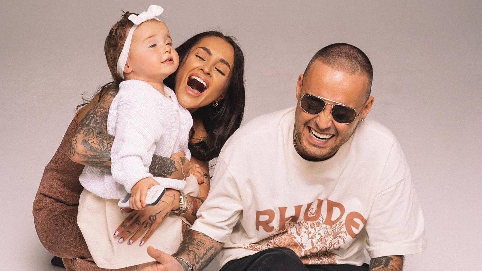 Юлия Королева и Гуф с дочерью. Фото: Инстаграм (запрещен в РФ) @therealguf